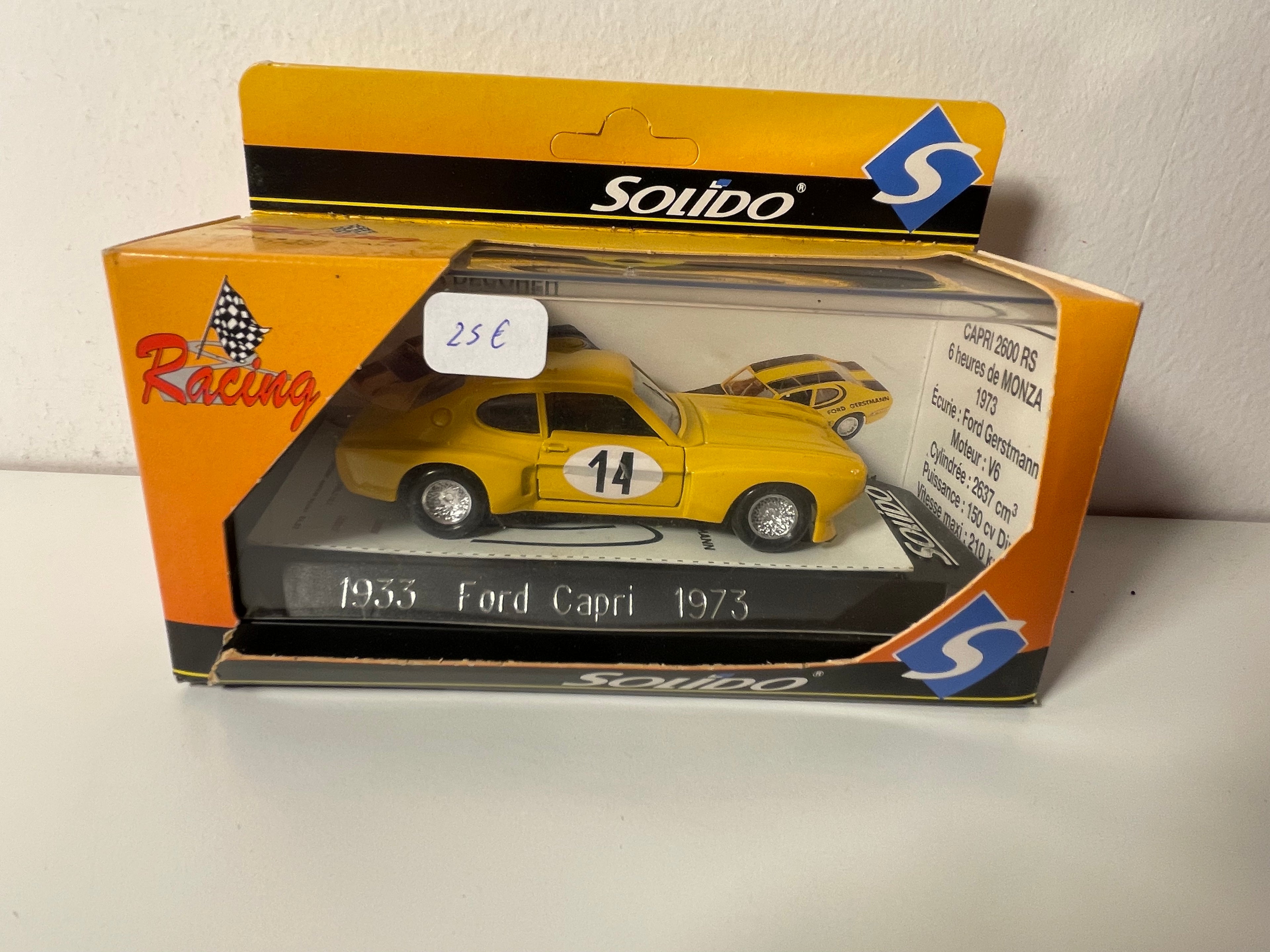 Ford Capri amarillo número 14 de 1973 - Solido referencia 1933