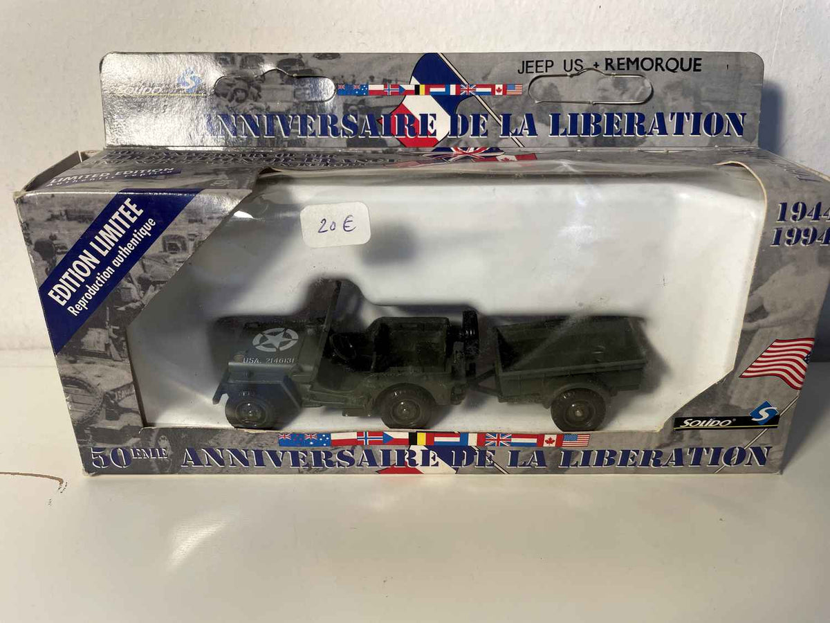 Willys Jeep a säin Unhänger - Solido