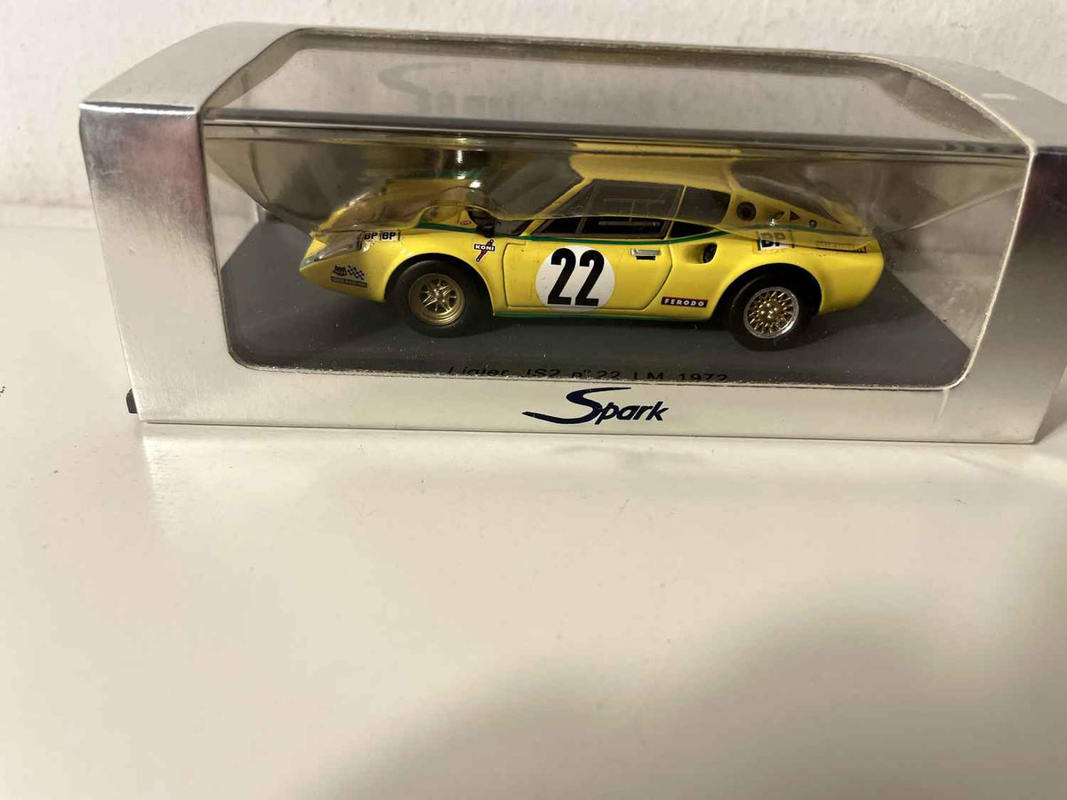Ligier JS2 Yellow and Green No. 22 24 Hours of Le Mans 1972 - Spark