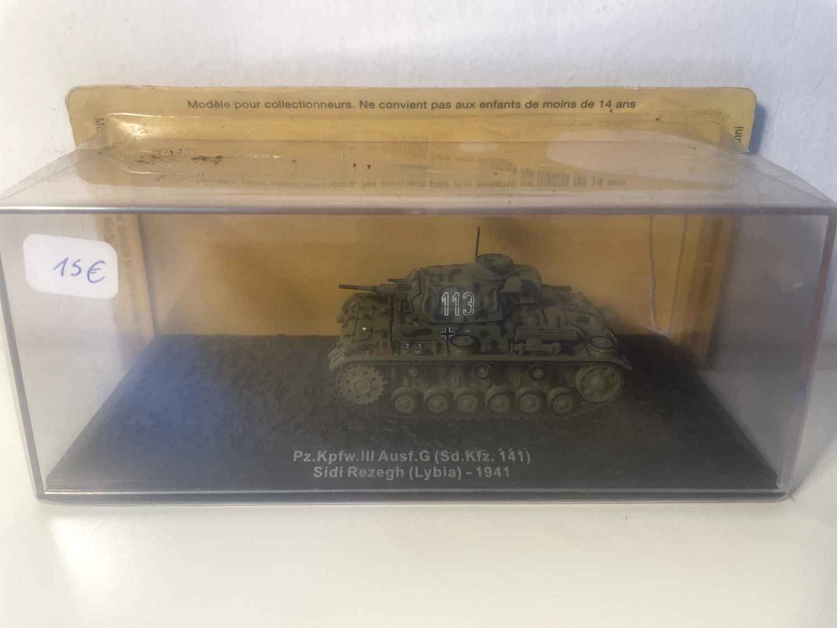 Czołg pojazdu wojskowego Pz.Kpfw.III Ausf.G (Sd.Kfz. 141) Sidi Resegh (Libia) – 1941