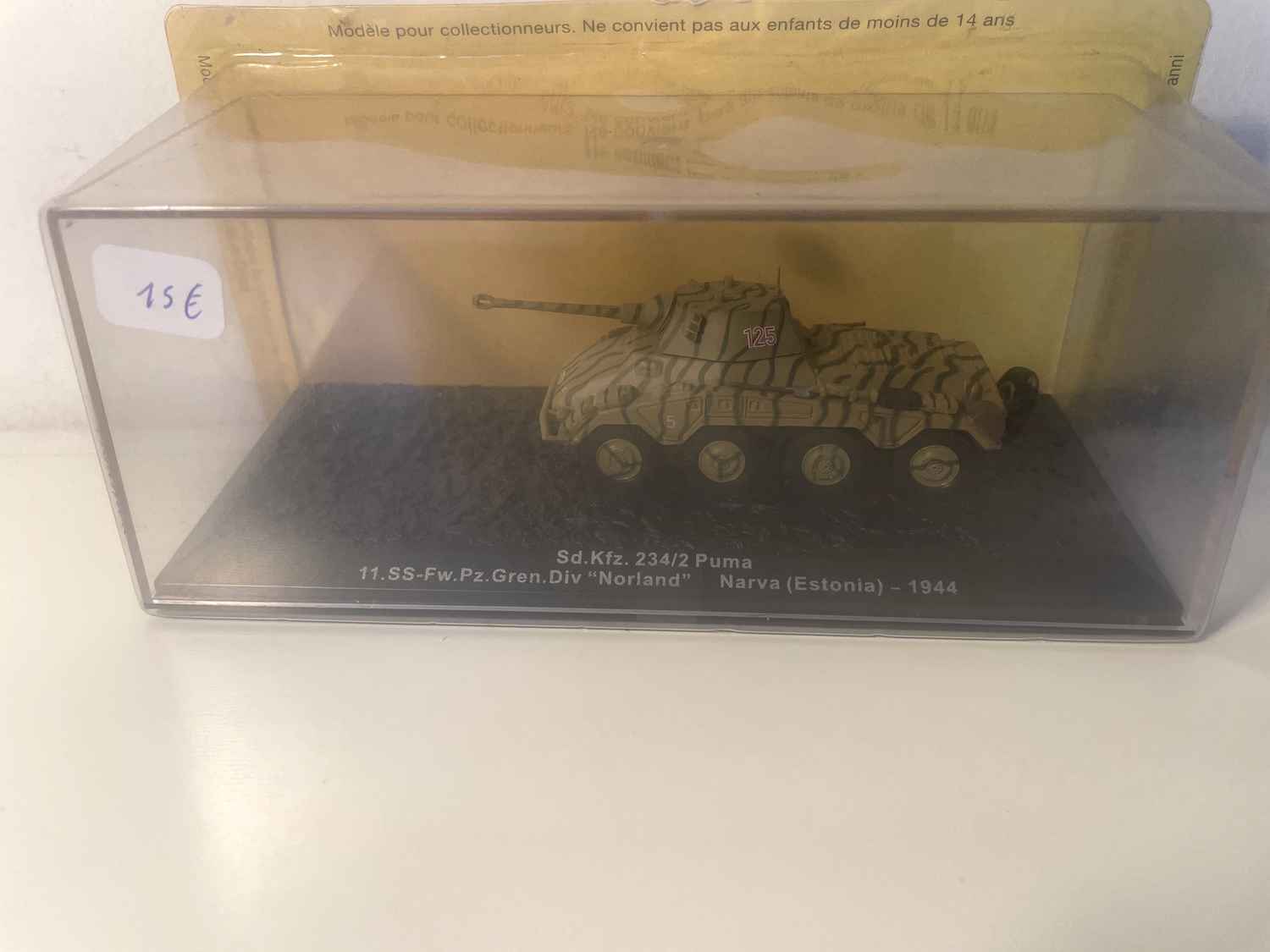 Military vehicle tank Sd.Kfz. 234/2 Puma 11.SS-Fw.Pz.Gren.Div "Norland" Narva (Estonia) - 1944