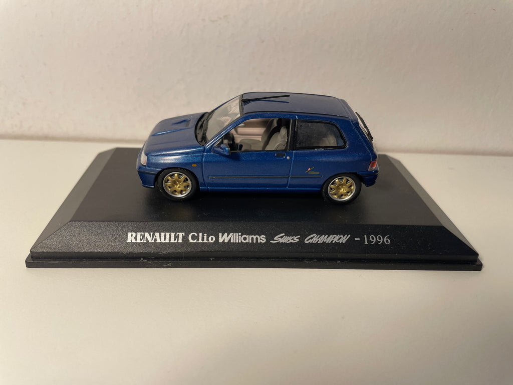 Renault Clio Williams Swiss Champion niebieska z 1996 roku