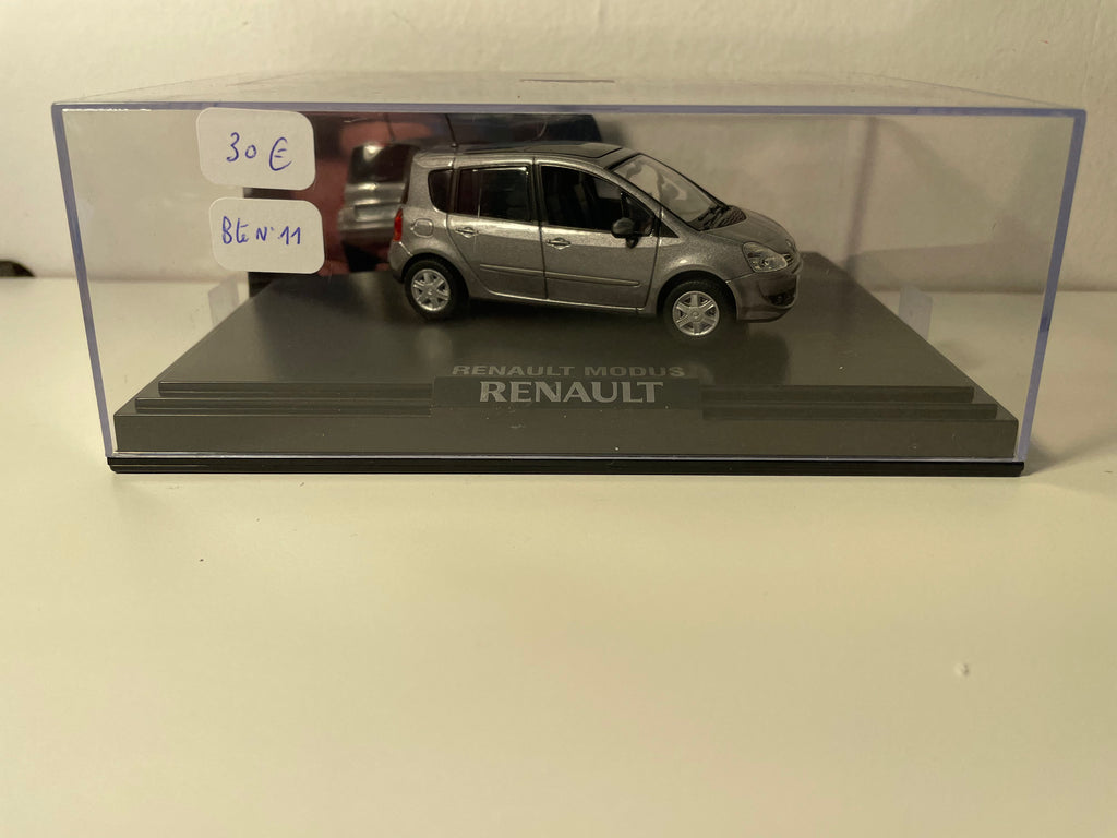 Renault Modus cinza (cinza Cassiopée) - NOREV - conjunto de caixa retangular (caixa n.º 11)