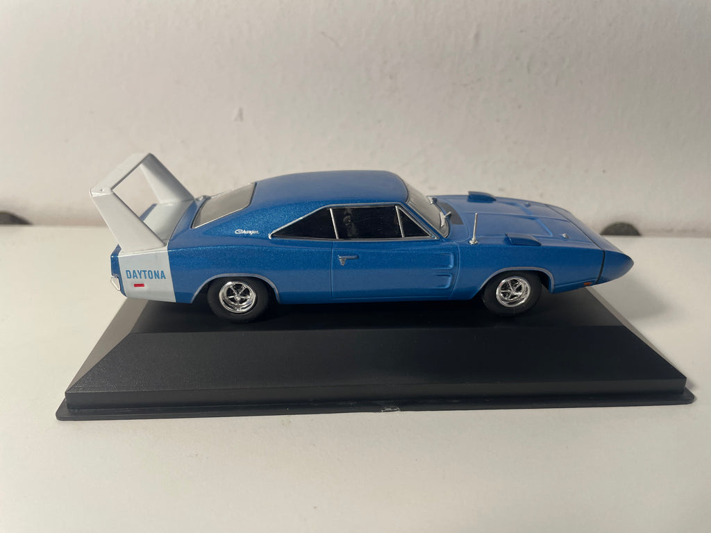 1969 Blue and White Dodge Charger Daytona (American Car)