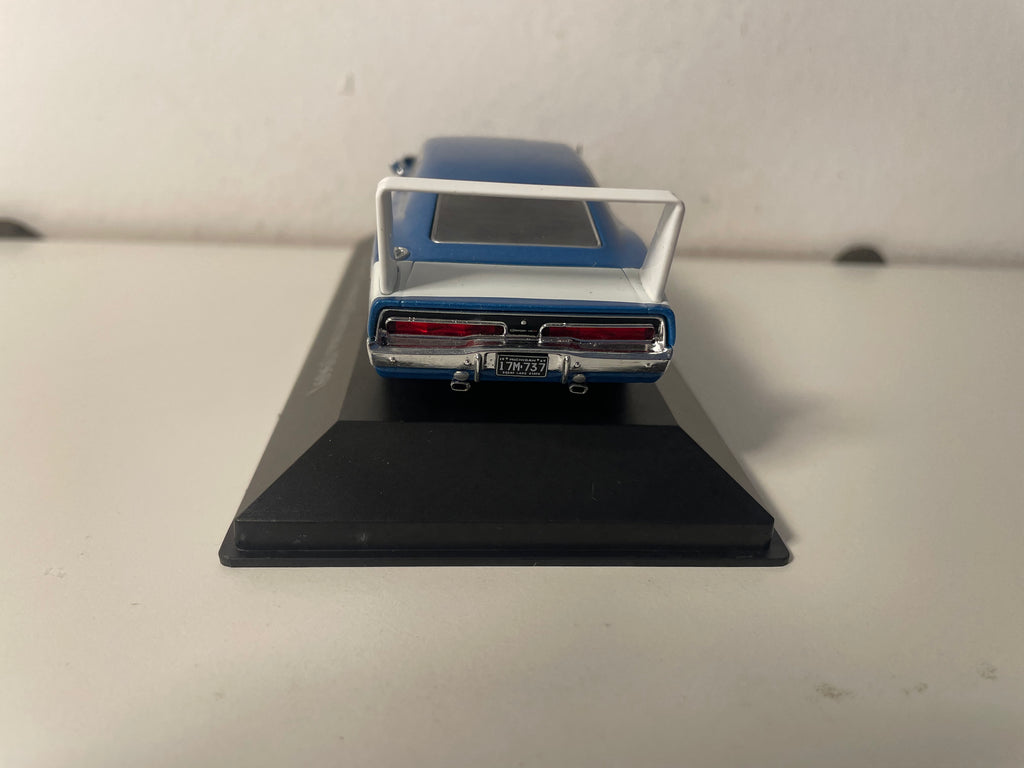 1969 Blue and White Dodge Charger Daytona (American Car)