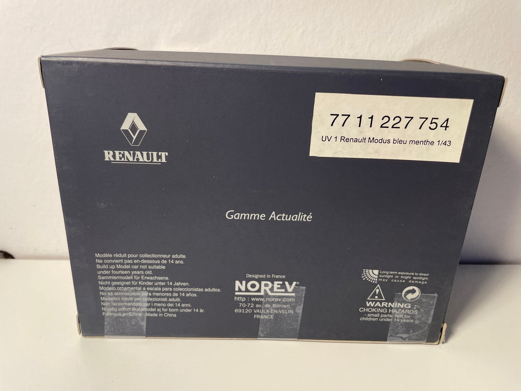 Renault Modus 1,5l dCi Privilège grün/blau (minzblau) - NOREV - rechteckiges Boxset (Box N°12)