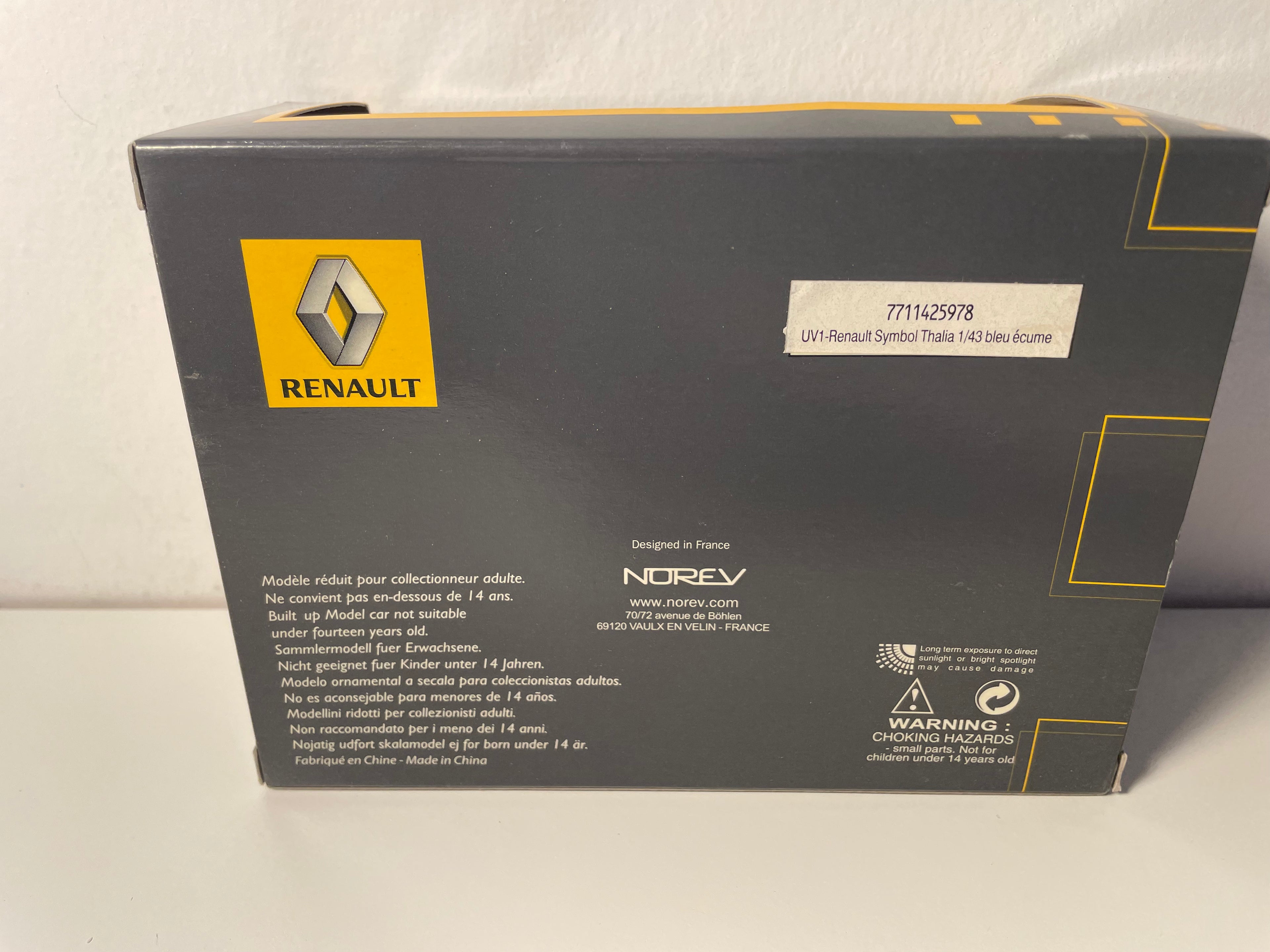 Renault Symbol - Thalia blue (foam blue) - NOREV - rectangular box set (box No. 14)