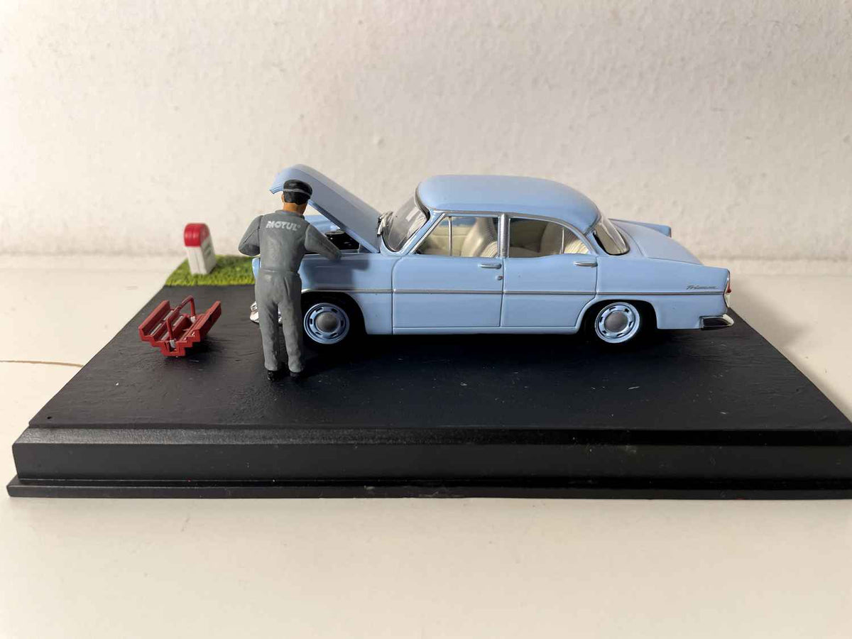 Simca Trianon azul cielo - La Nationale 7 - la ruta azul