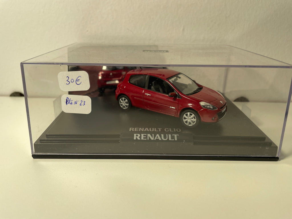 Dunkelrote Renault Clio (Rot Dyna) - NOREV - Rechteckiges Boxset (Box Nr. 23)