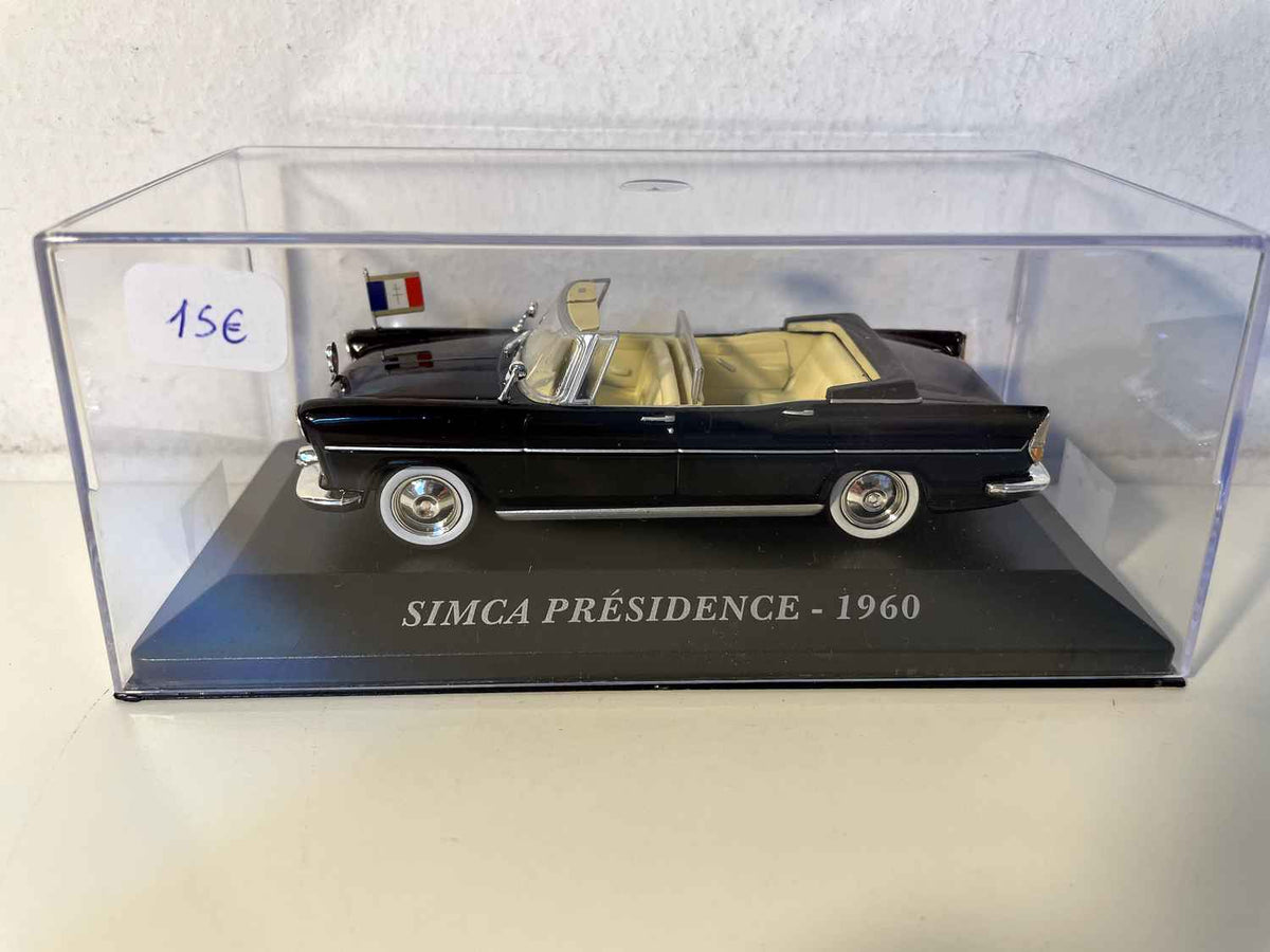 Simca Présidence negro de 1960 (sin lámina de cartón en el fondo de la caja)
