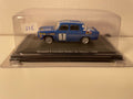 Renault 8 Gordini azul con el número 1 - Rally de Marruecos de 1969