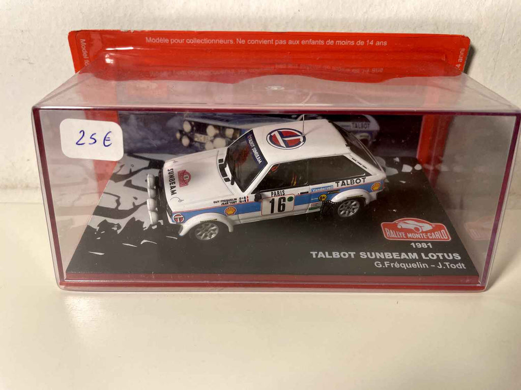 Talbot Sunbeam Lotus blanche numéro 16 - rallye de Monté-Carlo 1981