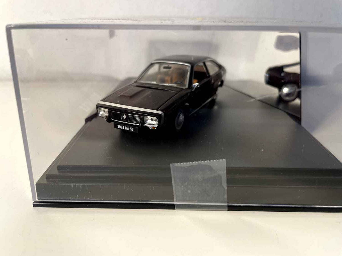Renault 15 TL brązowy z 1975 roku (prostokątny zestaw pudełkowy) - Norev