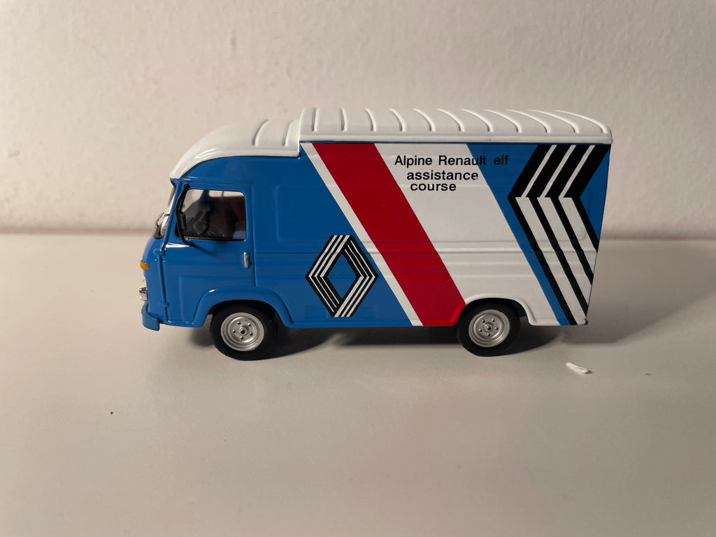 Fourgon Saviem SG2 - Renault - bleu, blanc et rouge - Assistance course Alpine rallye de Monté-Carlo de 1973 - IXO