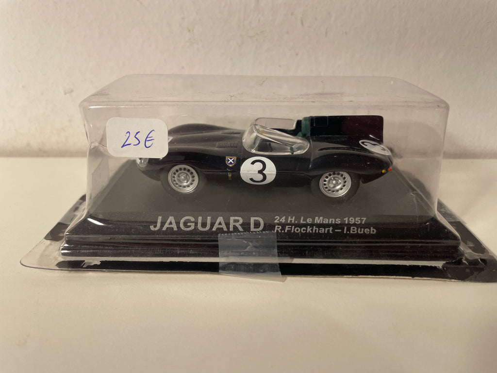 Jaguar D bleue très foncée numéro 3 - 24 heures du Mans de 1957 (blister)