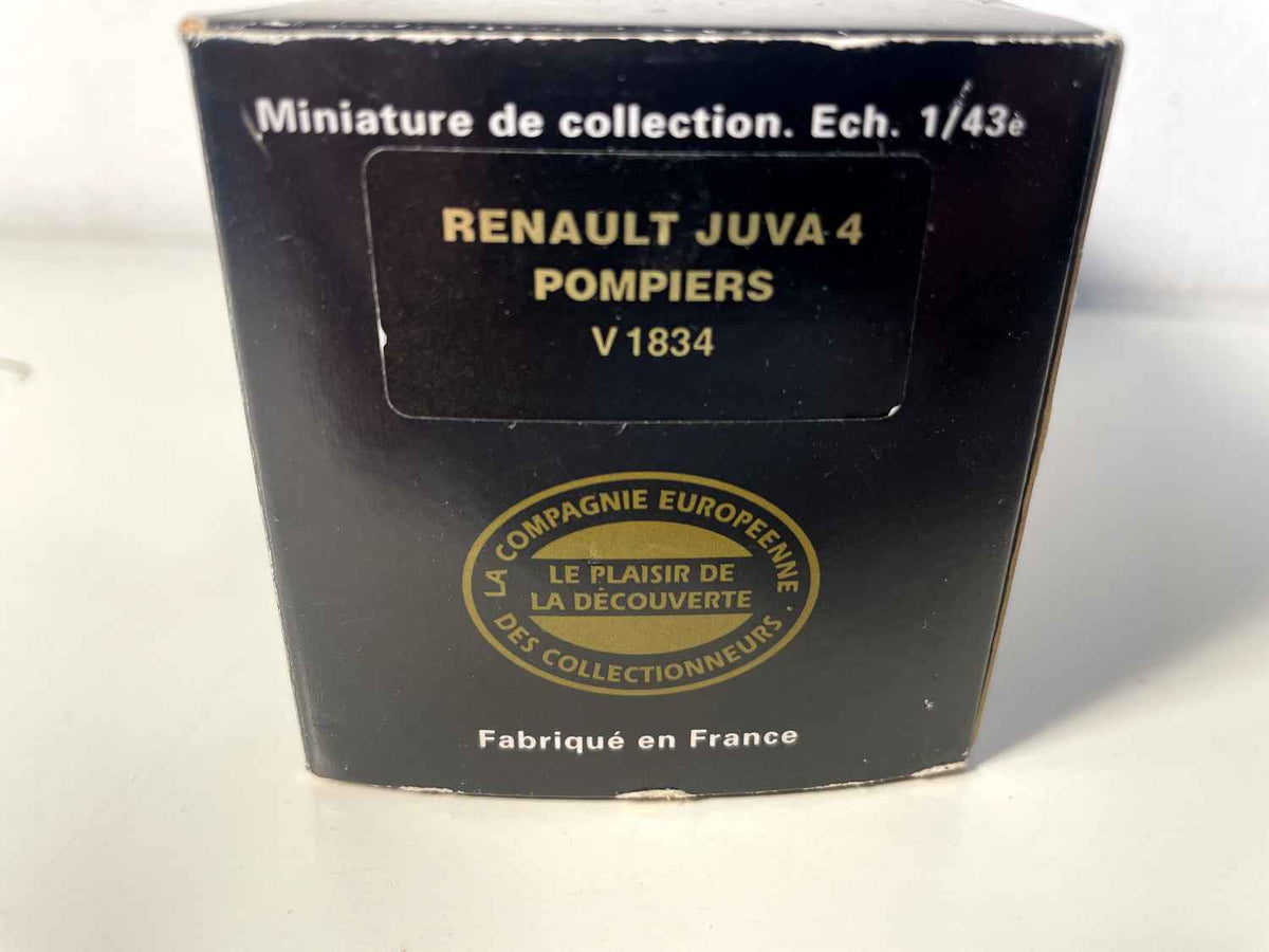 Renault Juvaquatre rout POMPJÉIEREN (aussergewéinlech Miniaturautoen Nr. V 1834)