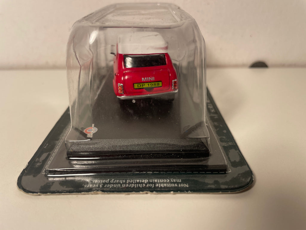 Mini Cooper rout a wäiss Dack - Del Prado