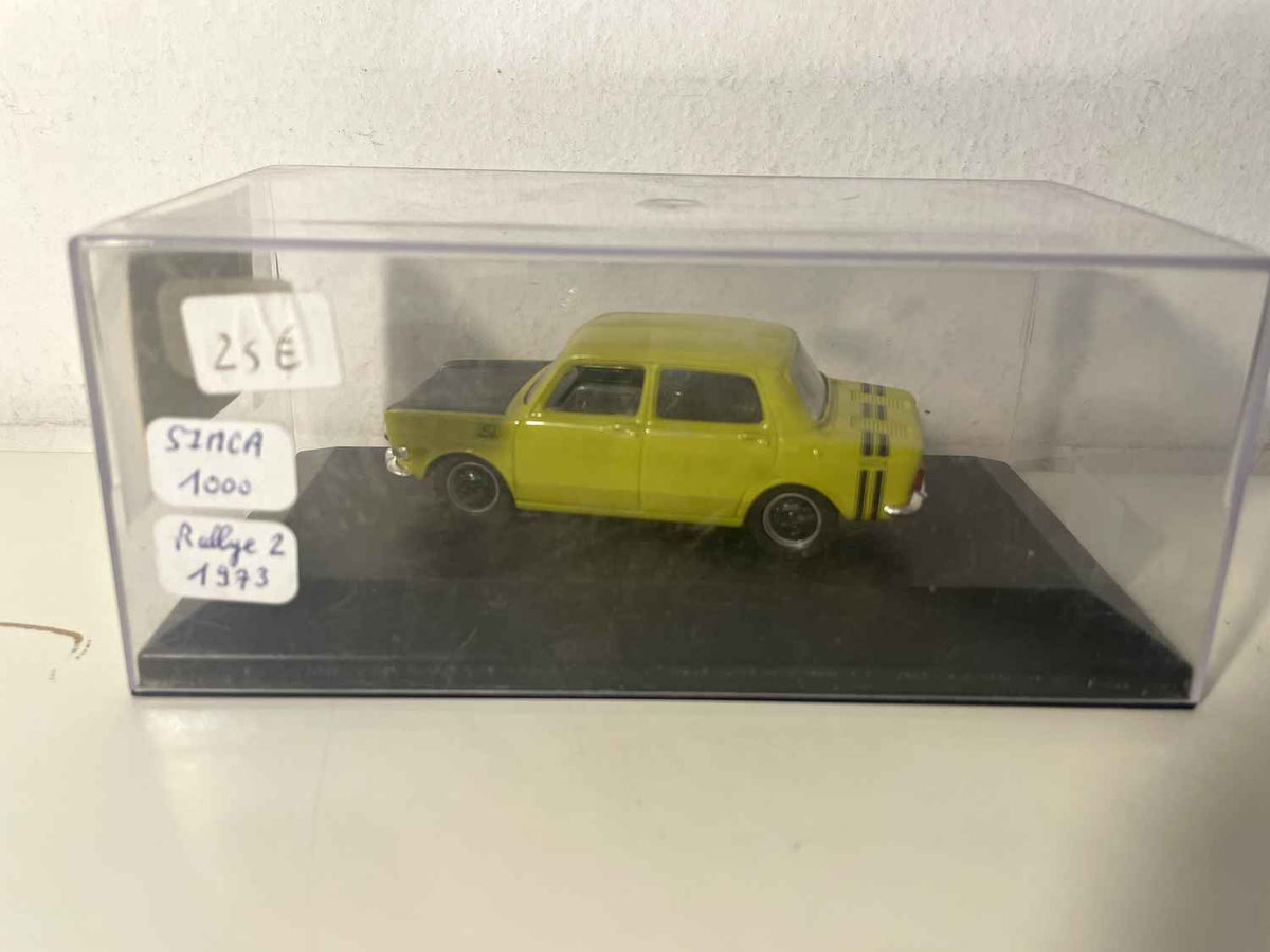 Simca 1000 rallye 2 geel en zwart uit 1973 Solido (auto toegevoegd op een basis)