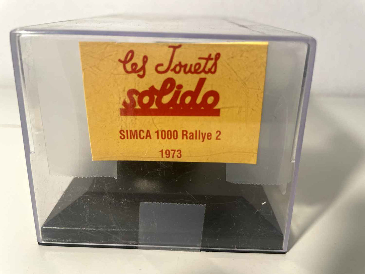 Simca 1000 rallye 2 geel en zwart uit 1973 Solido (auto toegevoegd op een basis)
