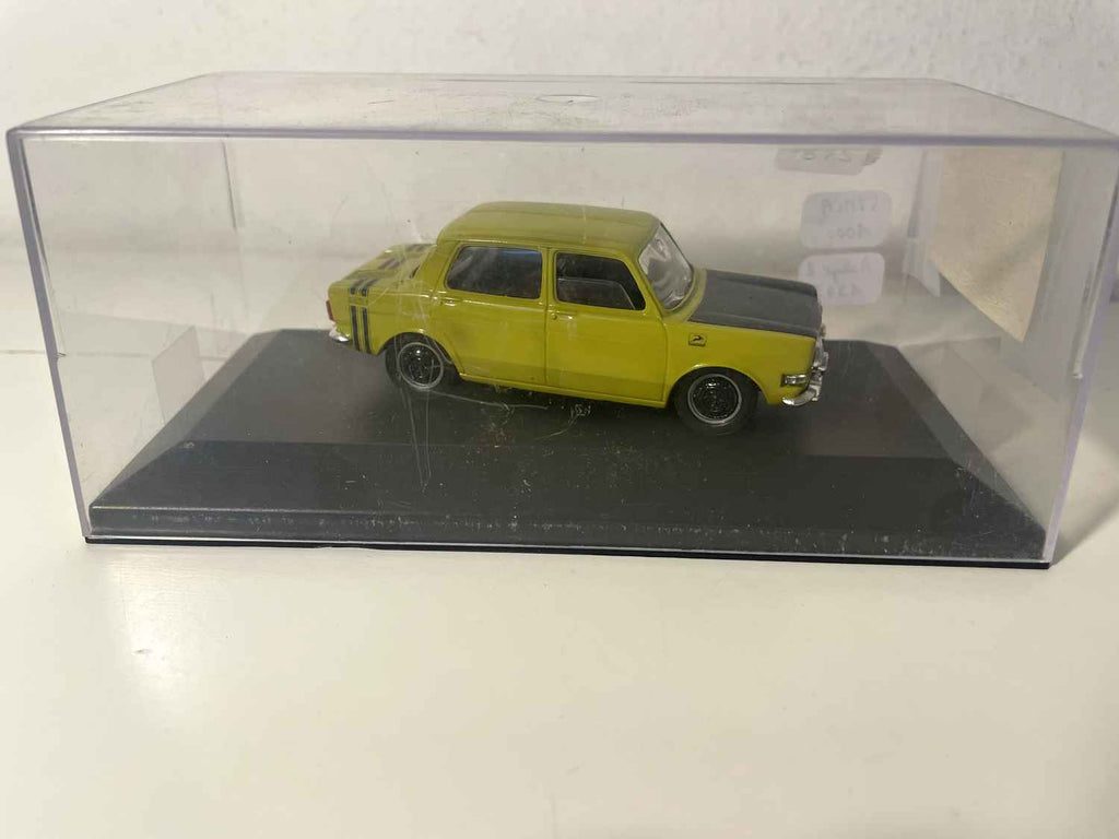 Simca 1000 rallye 2 geel en zwart uit 1973 Solido (auto toegevoegd op een basis)