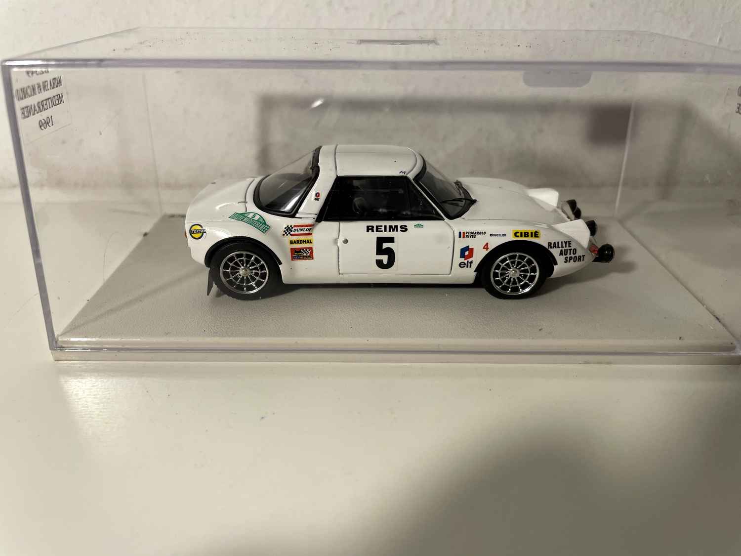 Biała Matra 530 numer 5 - Rajd Monte Carlo na Morzu Śródziemnym z 1969 roku