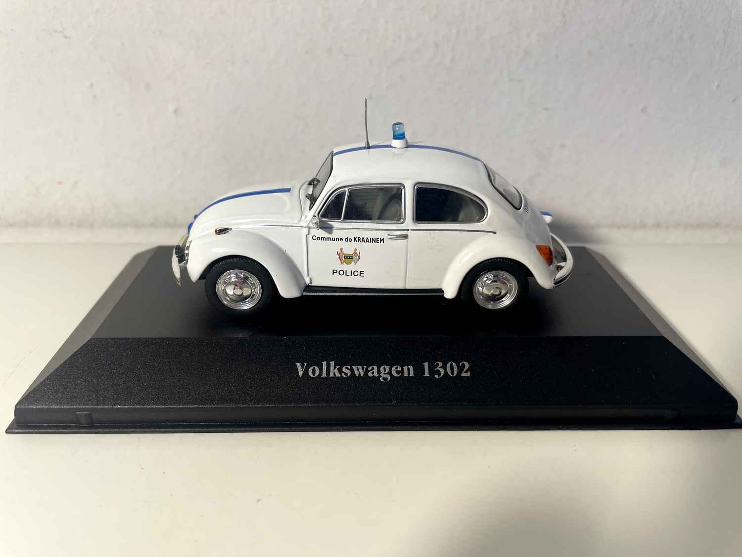 Volkswagen Beetle 1302 blanco, coche de policía belga