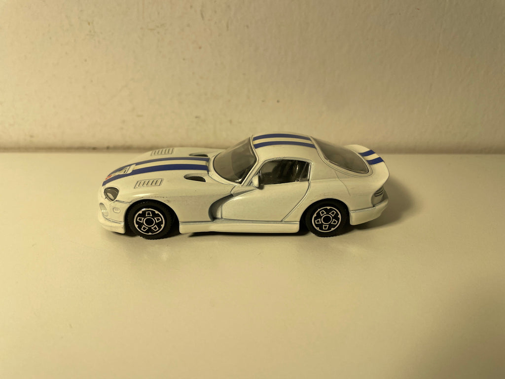 Dodge Viper GTS coupé blanche et bleue - BURAGO référence 4120