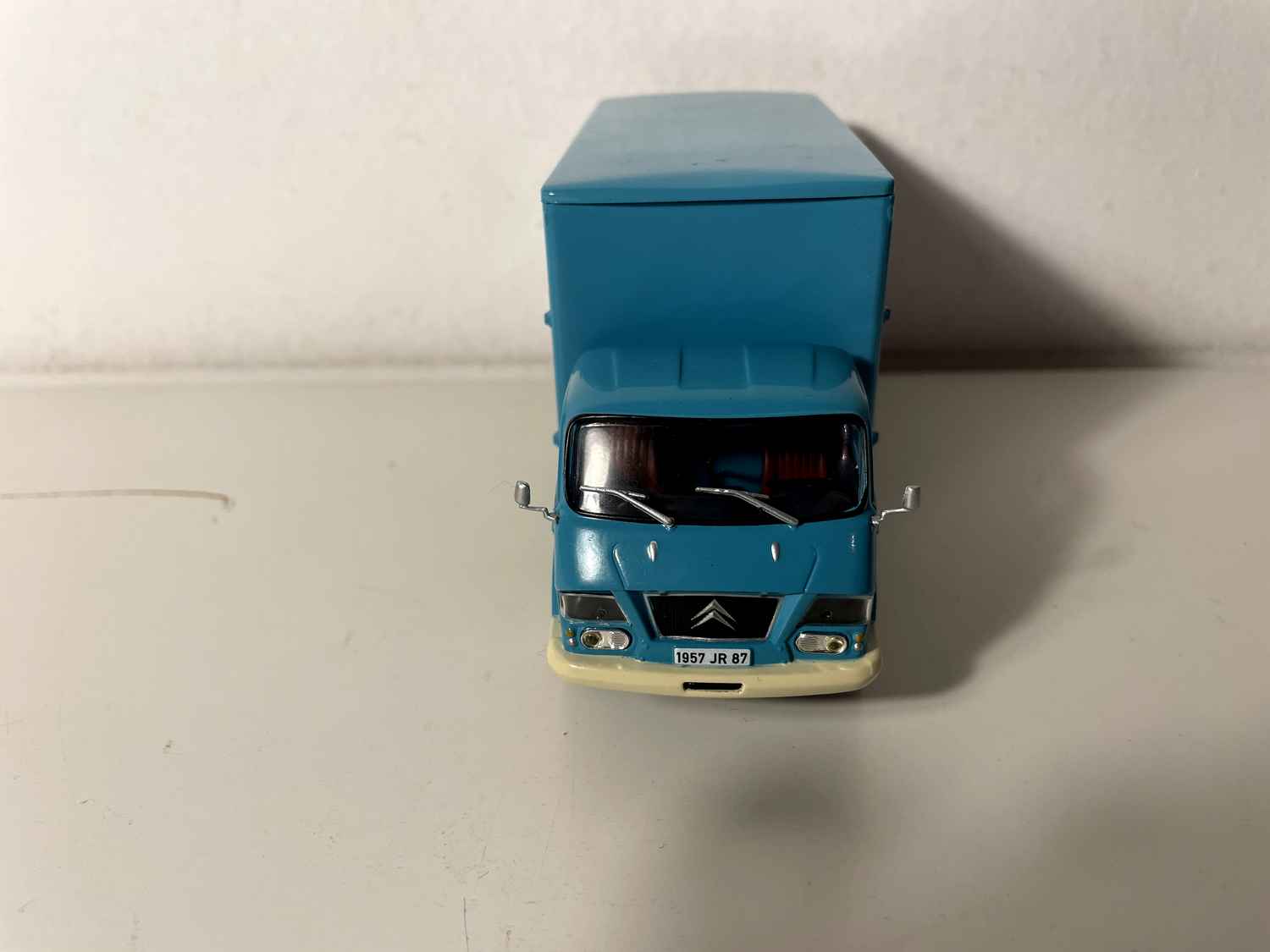 Camião BELPHEGOR 350 de 1969, reboque para gado verde e bege