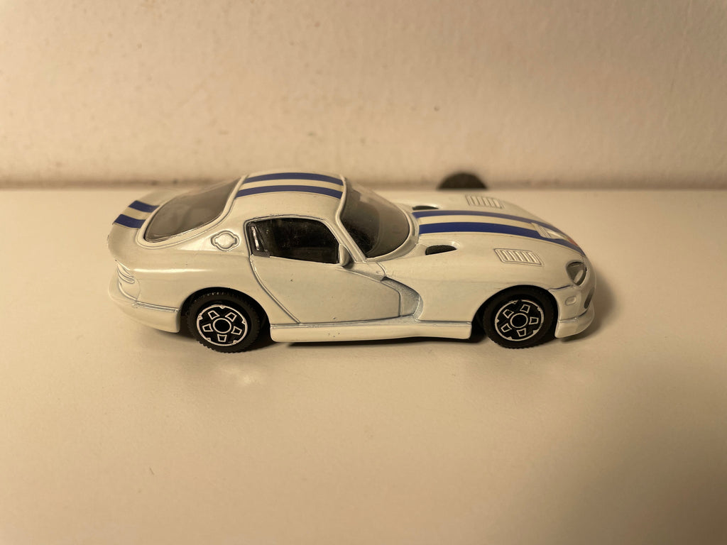 Dodge Viper GTS coupé blanche et bleue - BURAGO référence 4120