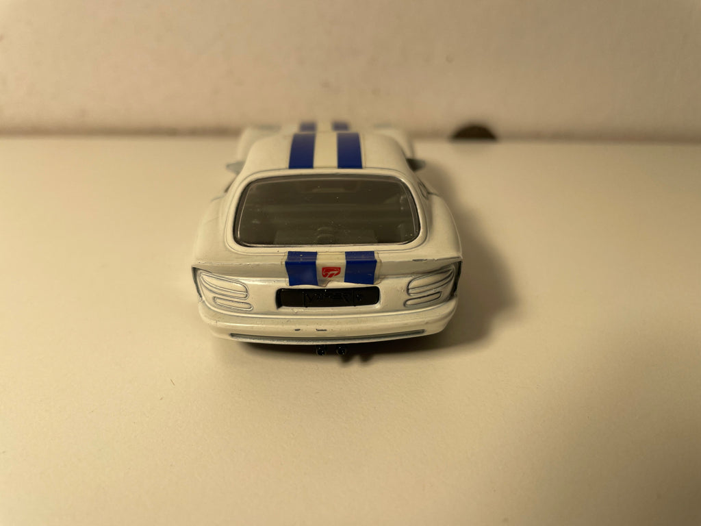 Dodge Viper GTS coupé blanche et bleue - BURAGO référence 4120