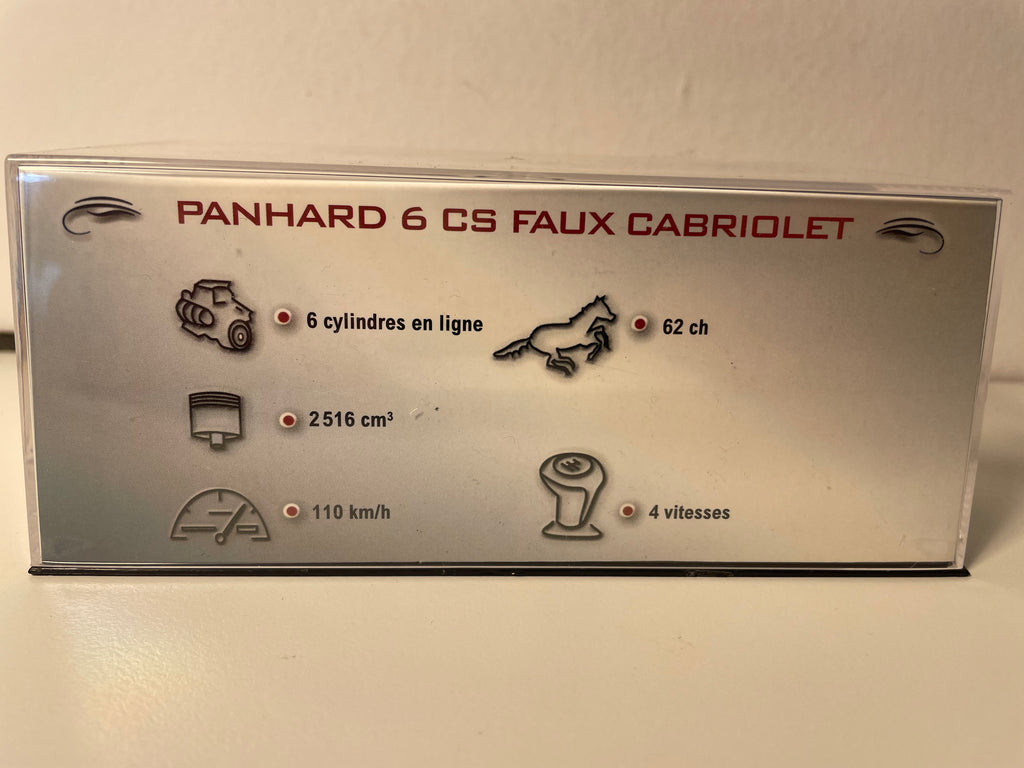 Panhard 6 CS faux cabriolet verte et crème de 1935