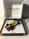 Renault F1 RE40 noire, jaune et blanche numéro 15 de 1983 - Formule 1 - Alain Prost (collection Spark) Edition limitée