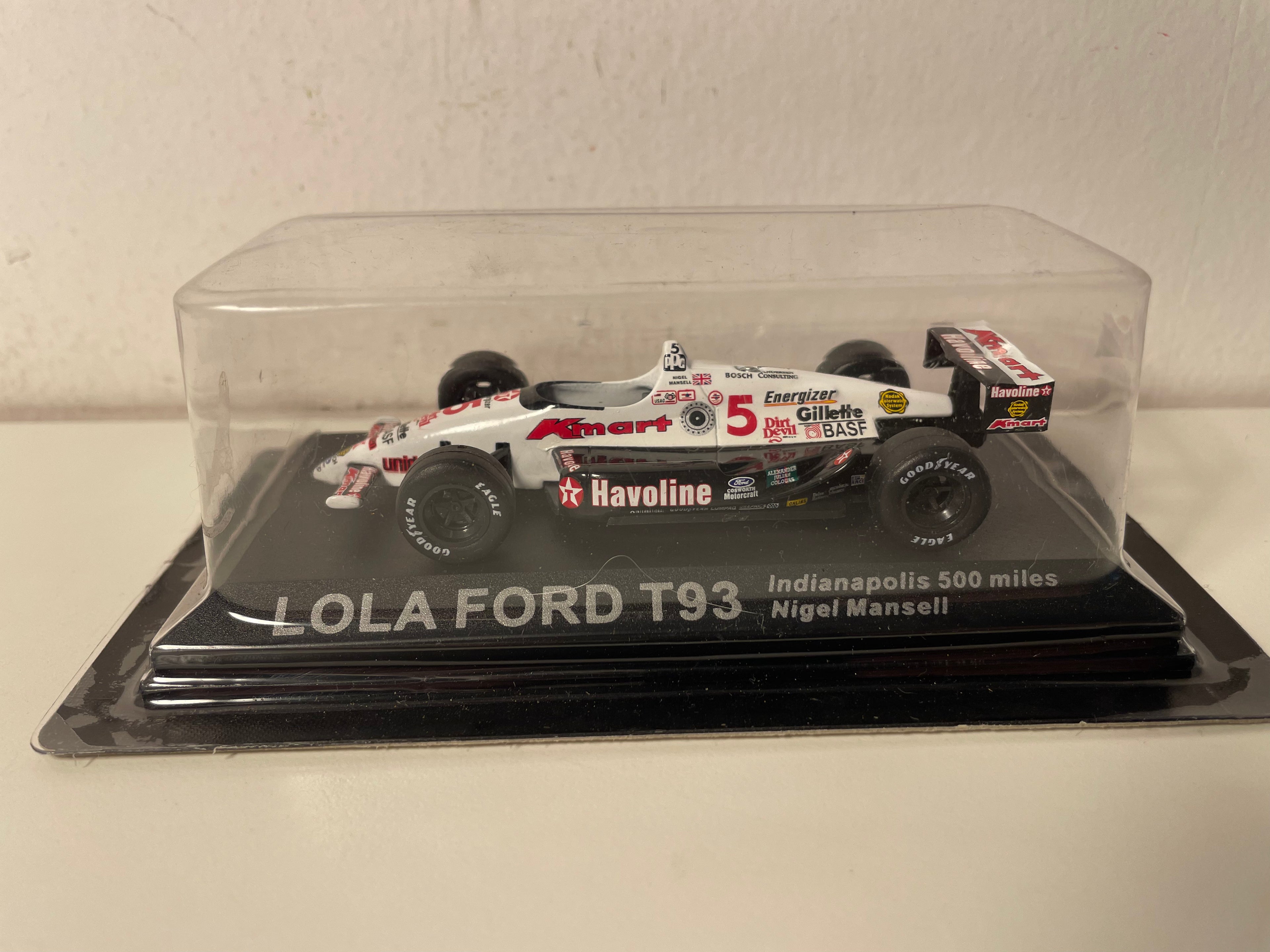 Lola Ford T93 blanche et noire numéro 5 - Indianapolis 500 miles - Nigel Mansel (blister)