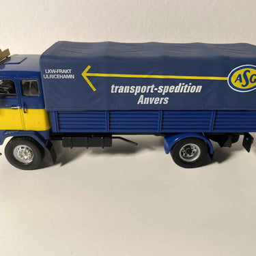 Volvo F89 phase 2 truck (transport - expedition ANTWERP) ASG blue and yellow truck