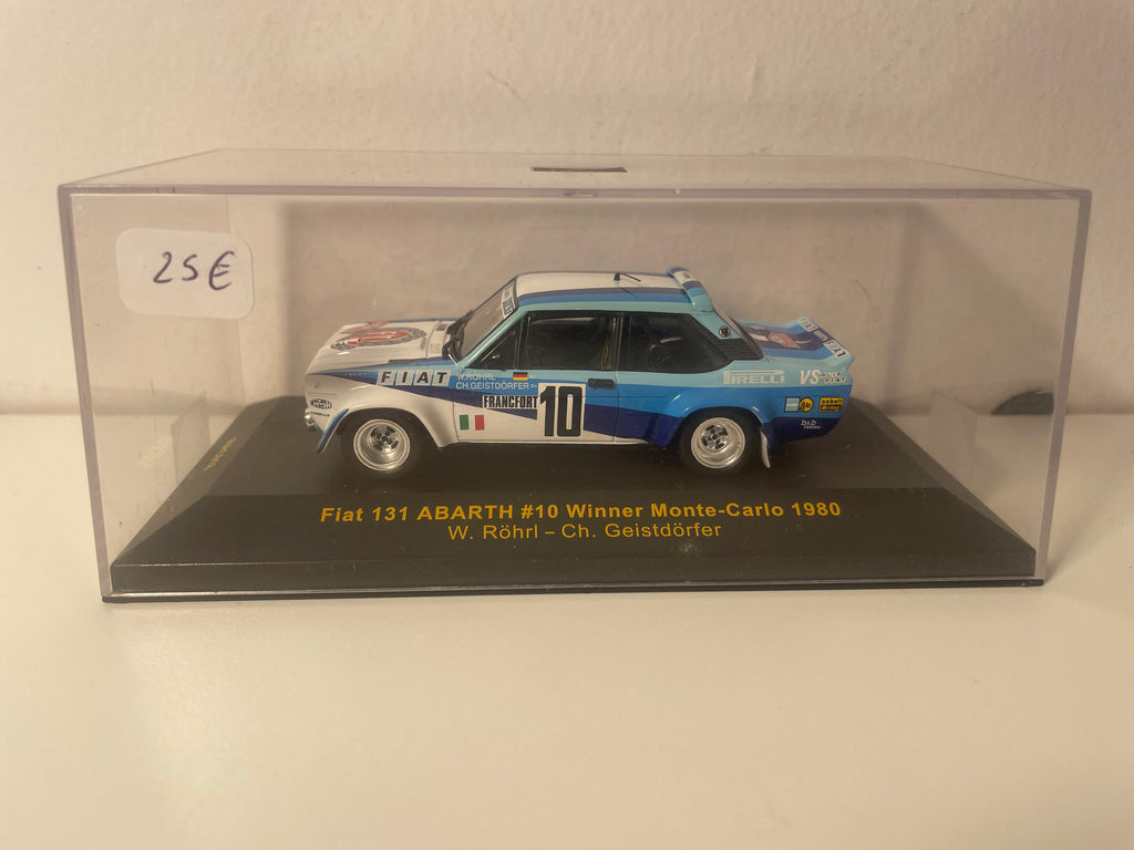 Fiat 131 Abarth blanca y azul número 10 - Monte-Carlo de 1980 - IXO