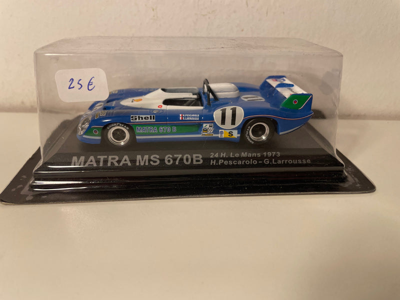 Matra MS670B bleue et blanche numéro 11 - 24 heures du Mans de 1973 (blister)