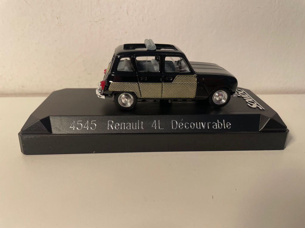 Renault 4L Parisienne noire et damiers noirs et verts? - Solido référence 4545