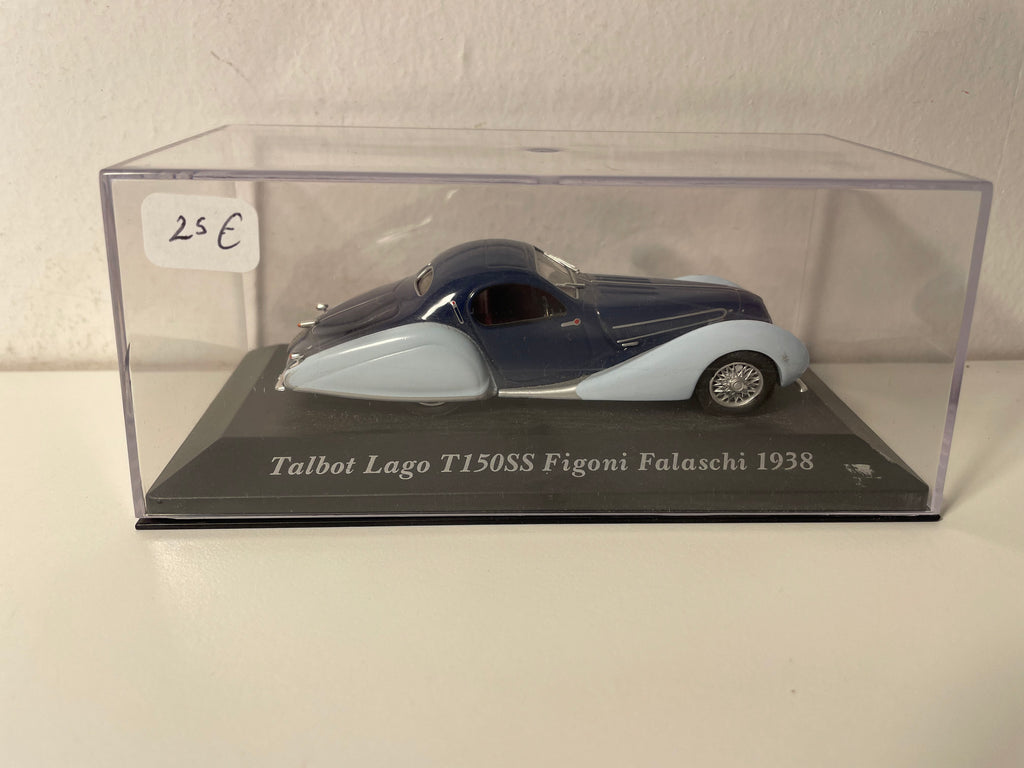 Talbot Lago T150SS Figoni Falaschi azul y azul de 1938