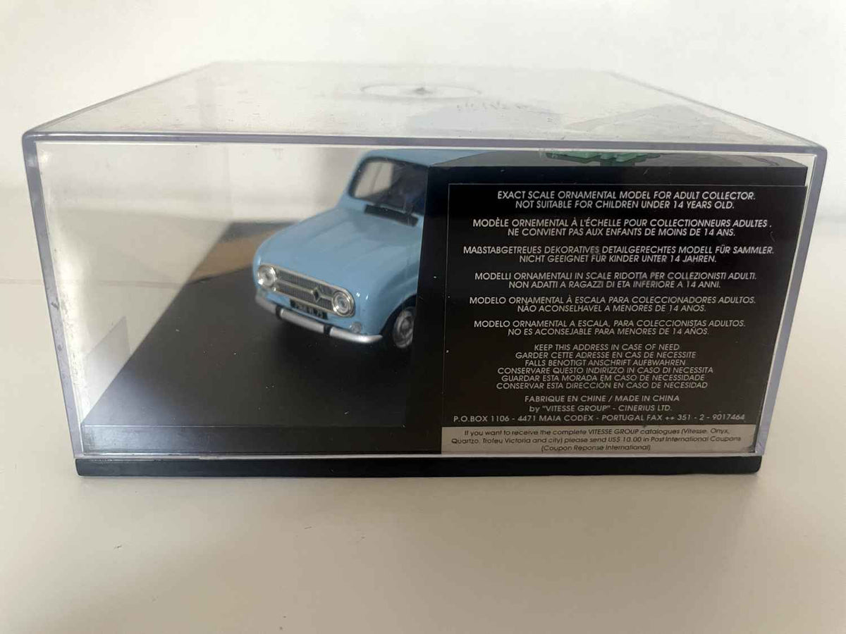 1968 blauwe Renault 4 F4 Van (snelheidsreferentie V106B)