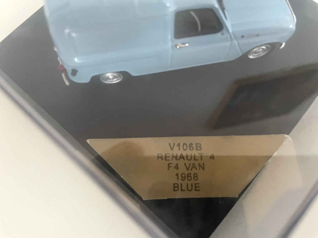 1968 blauwe Renault 4 F4 Van (snelheidsreferentie V106B)