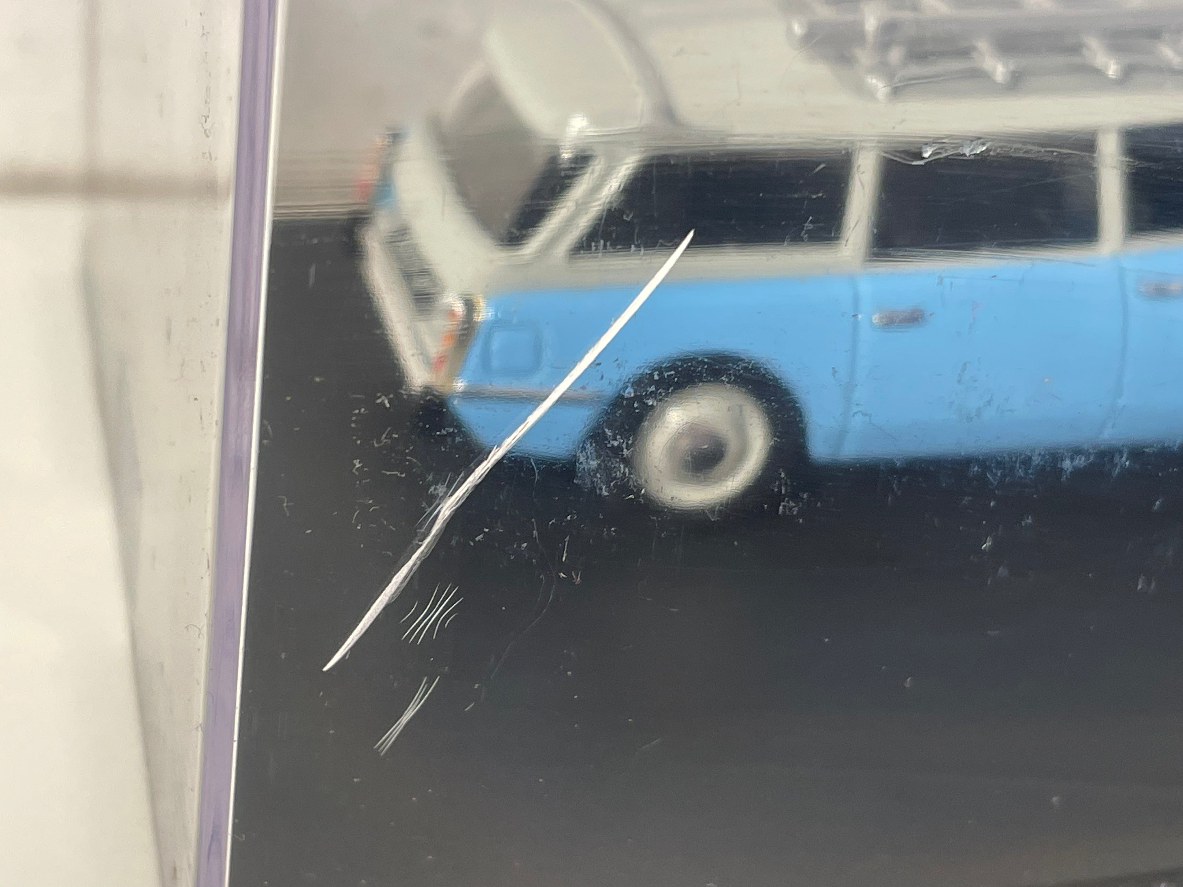 Citroën ID 19 break grise et bleue avec galerie de 1963 - avec publicité RTF (boite plexi) + boite en carton
