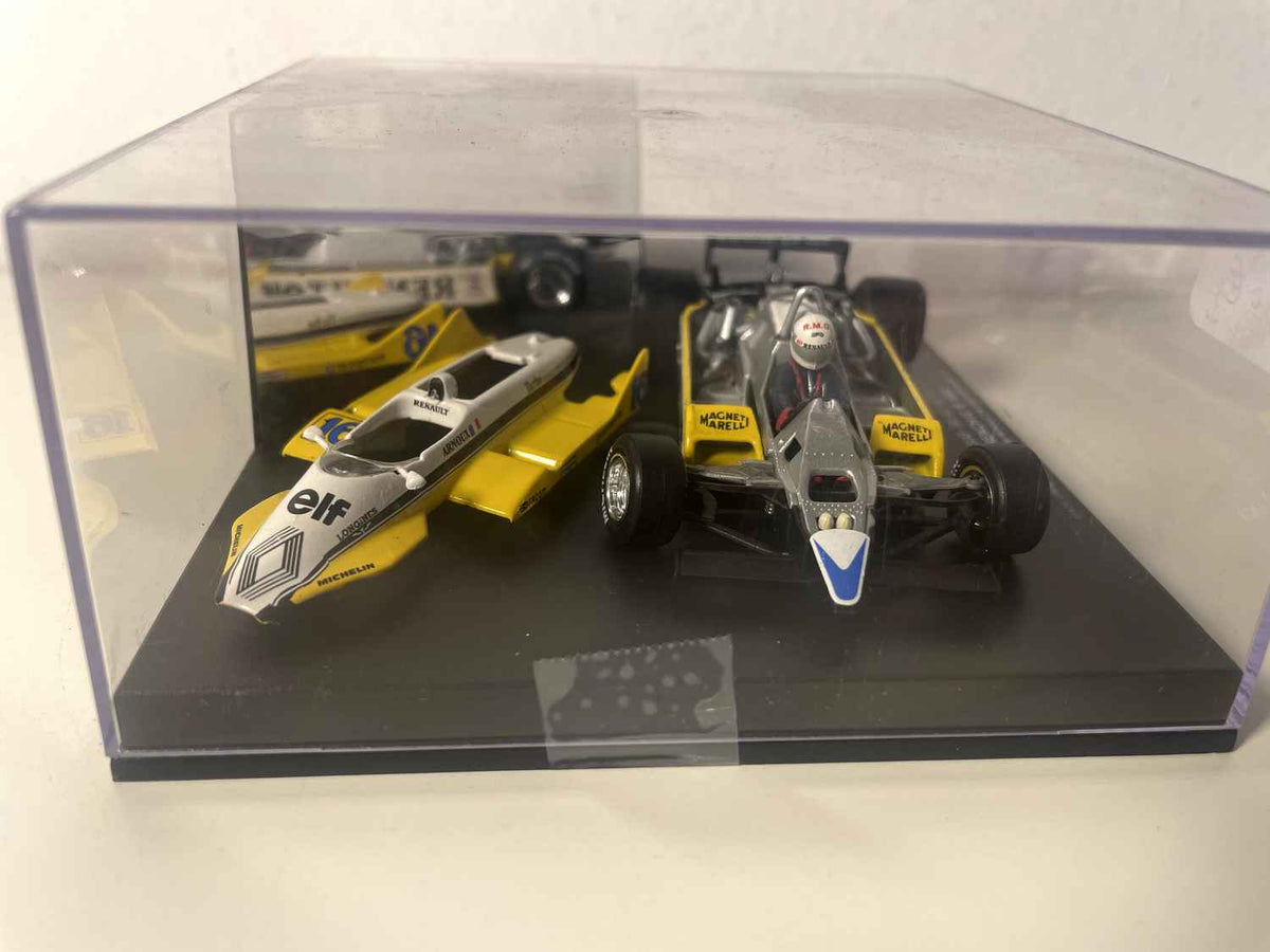 Renault RE30B Formula 1 gialla e bianca numero 16 - vincitore del GP di Francia del 1982 (René Arnoux)