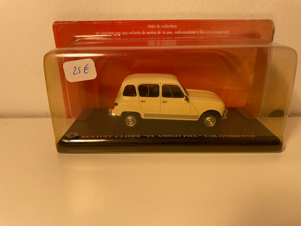 Renault 4 blanc cassé Lider "El Amigo fiel" Colombienne