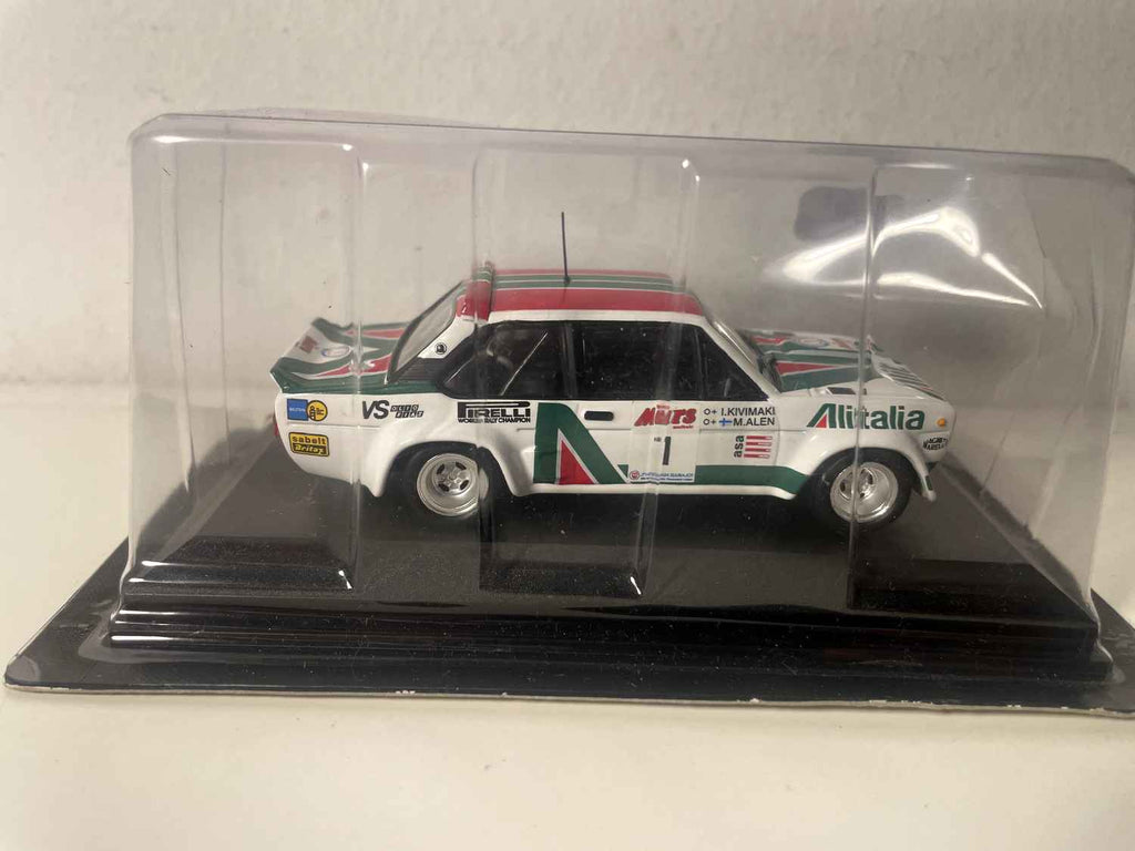 Biało-zielono-czerwony Fiat 131 Abarth numer 1 - 1979 1000 Lakes Rally
