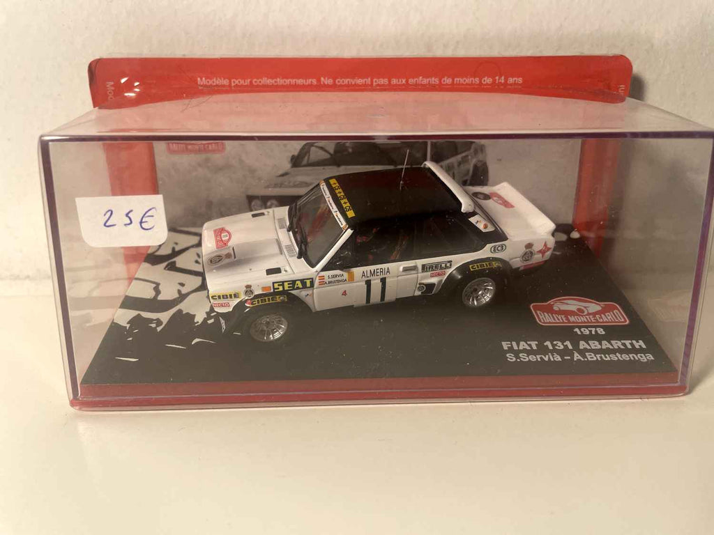 Fiat 131 Abarth White und Black Dach Nummer 11 - Rallye de Monté -Carlo von 1978
