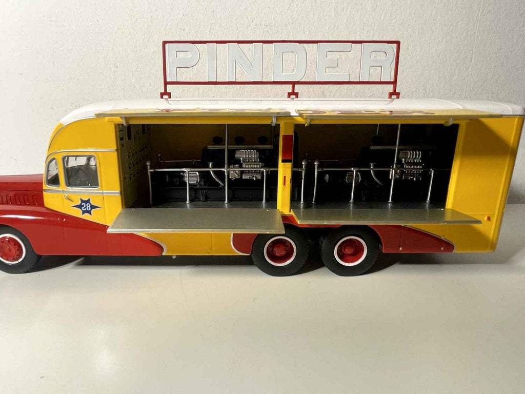 Bernard 110MB gelber und roter PINDER-LKW - Generatorsatz