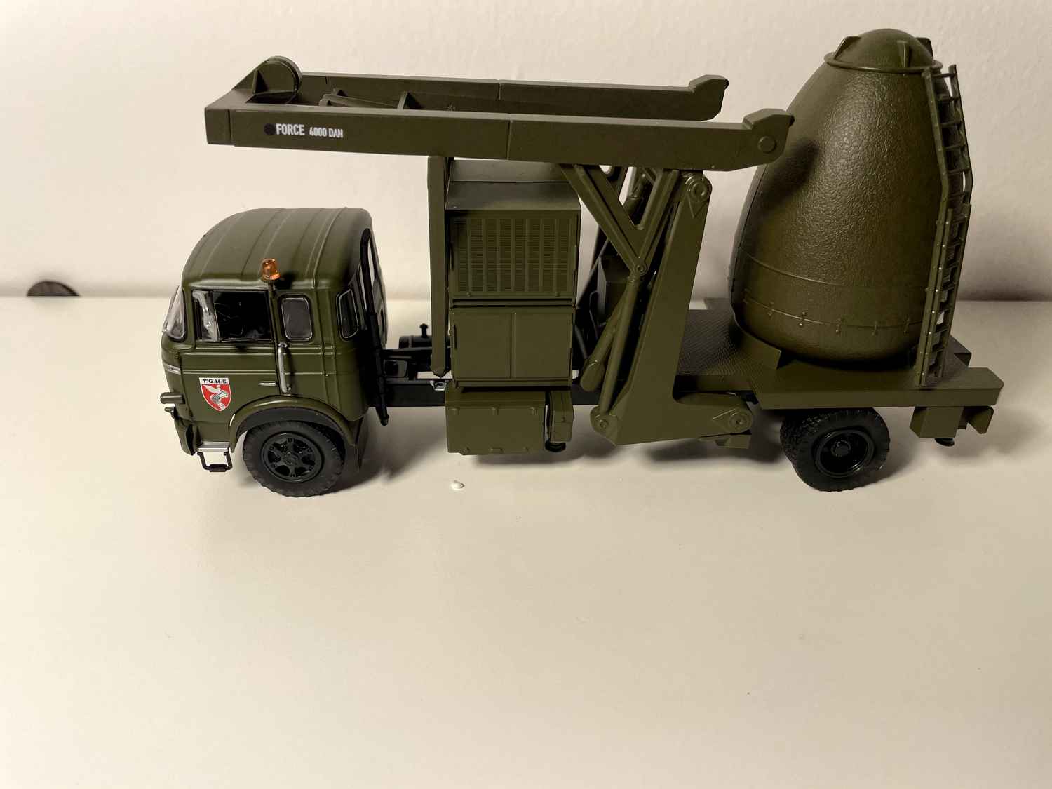 Camion militaire Berliet VTC vert foncé transport de têtes nucléaires missiles S2 (avec blister et carton)