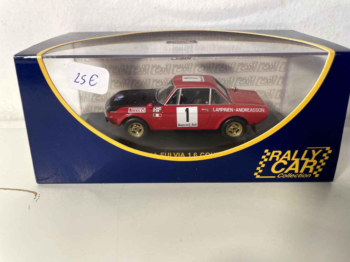 Lancia Fulvia 1.6 coupé HF rossa e nera numero 1 rally del Marocco 1972 (collezione di auto da rally)