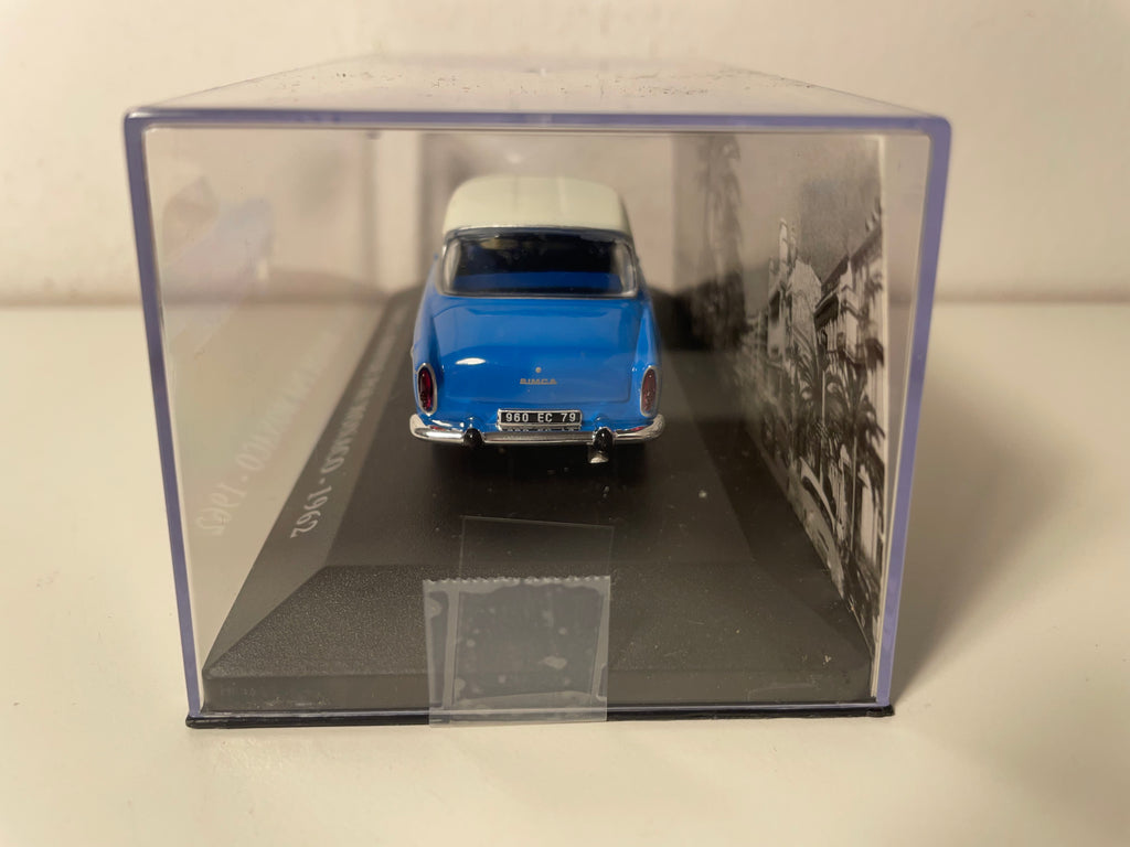 1962 Simca Aronde P60 Monaco in blauw met crèmekleurig dak