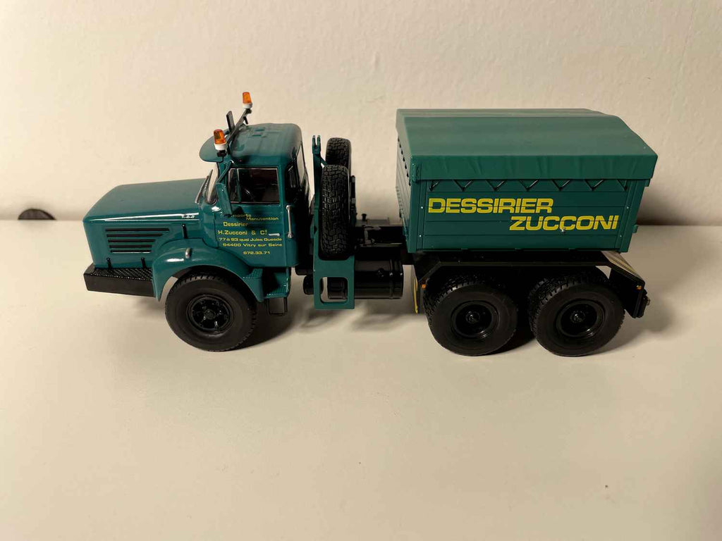 Berliet TBO 15 M3 Pusher Truck voor uitzonderlijke transporten - Groene Transport Handling Truck Dessirier Zucconi
